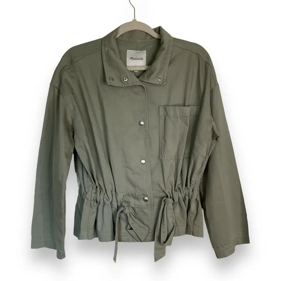 MADEWELL Southlake Military Jacket Size Small Green Utility - Picture 2 of 9